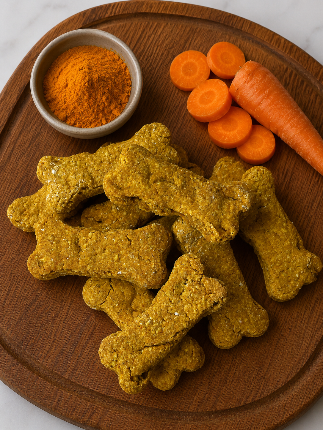 Turmeric Carrot Dog Treats - All Natural   - Crunchy
