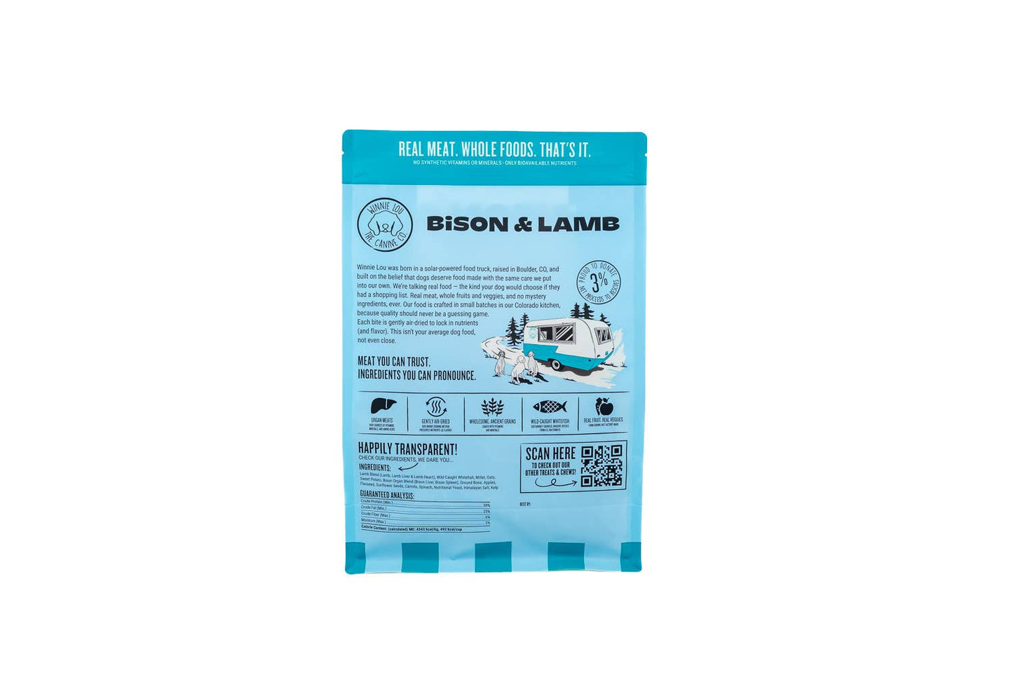 Gently Air-Dried Dog Food - Bison + Lamb