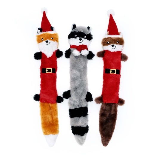 Holiday Skinny Peltz 3-Pack - Large - Christmas Dog Toy