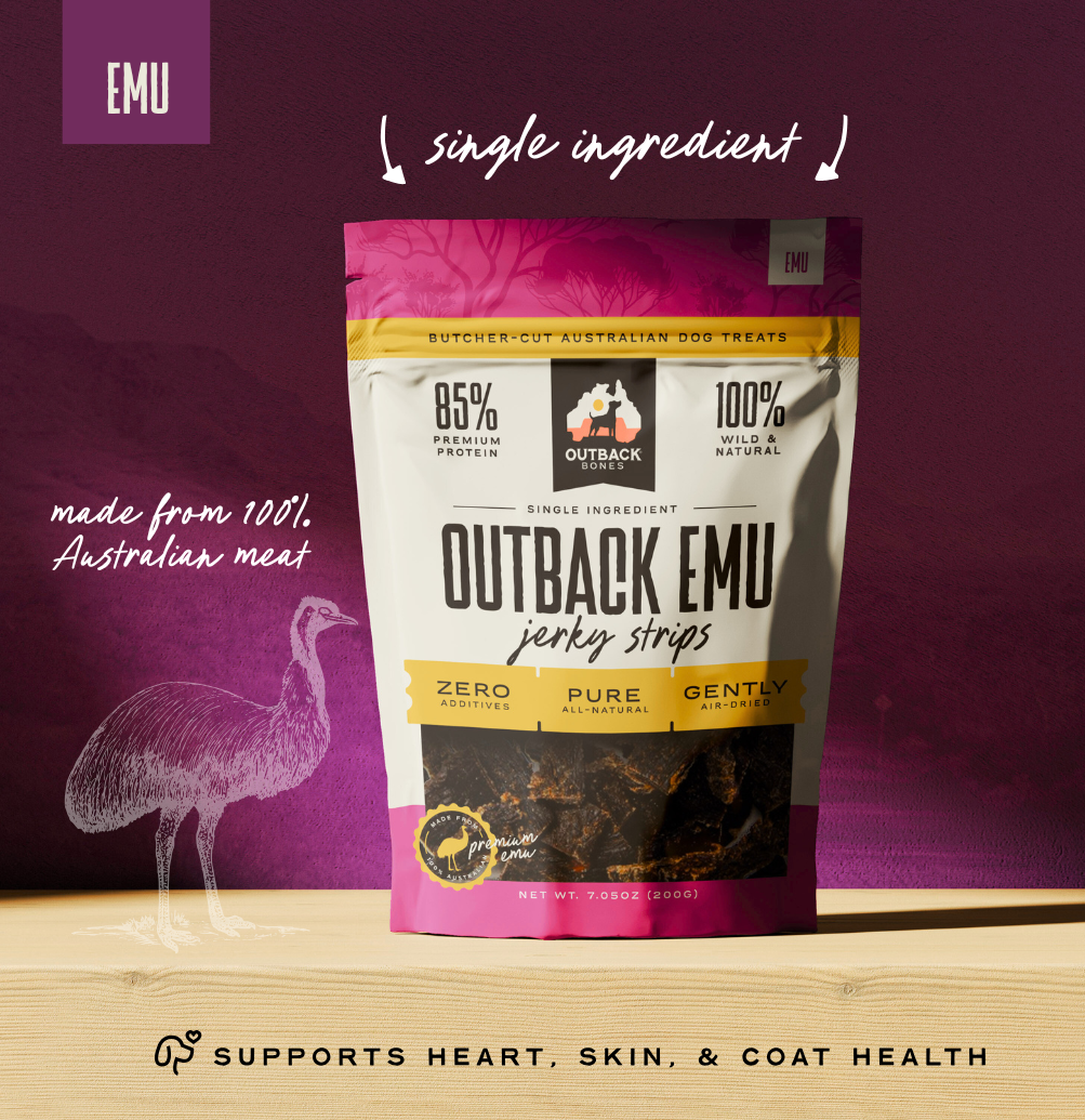 Emu Jerky Strips – Single Ingredient, 7 oz