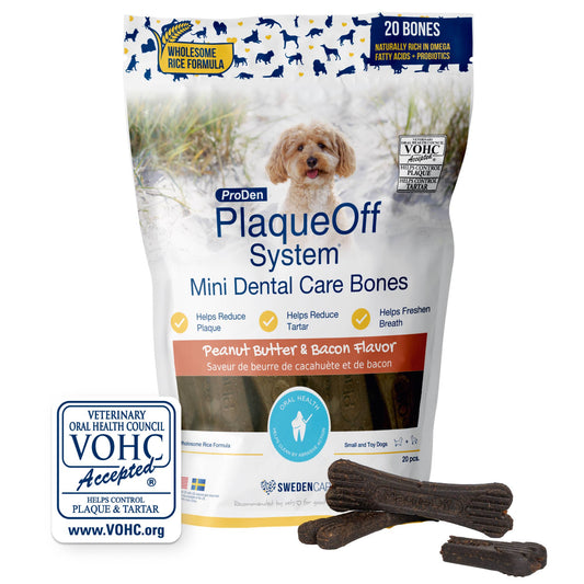 ProDen PlaqueOff System® Mini Dental Care Bones - Bacon