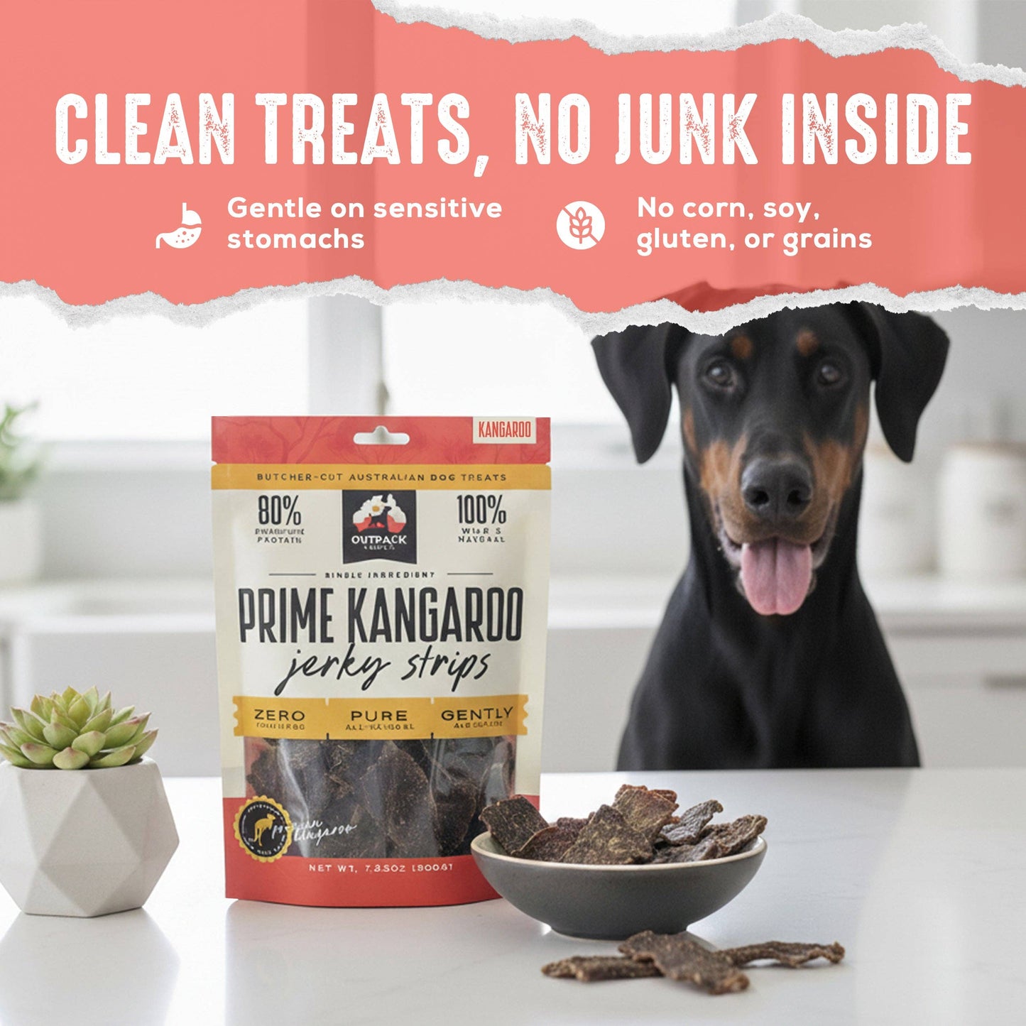 Kangaroo Jerky Strips – Single Ingredient, 7 oz