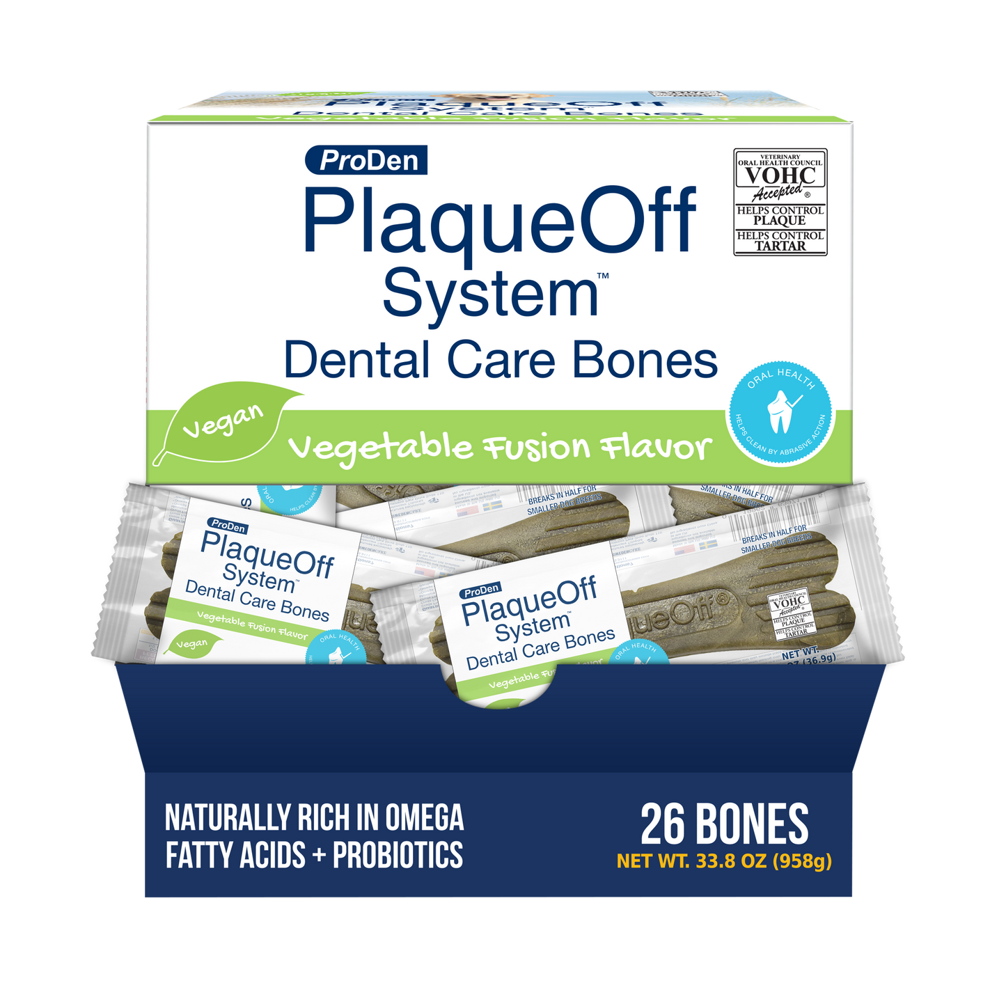 ProDen PlaqueOff System™ Dental Care Bones (26 SINGLE WRAP)
