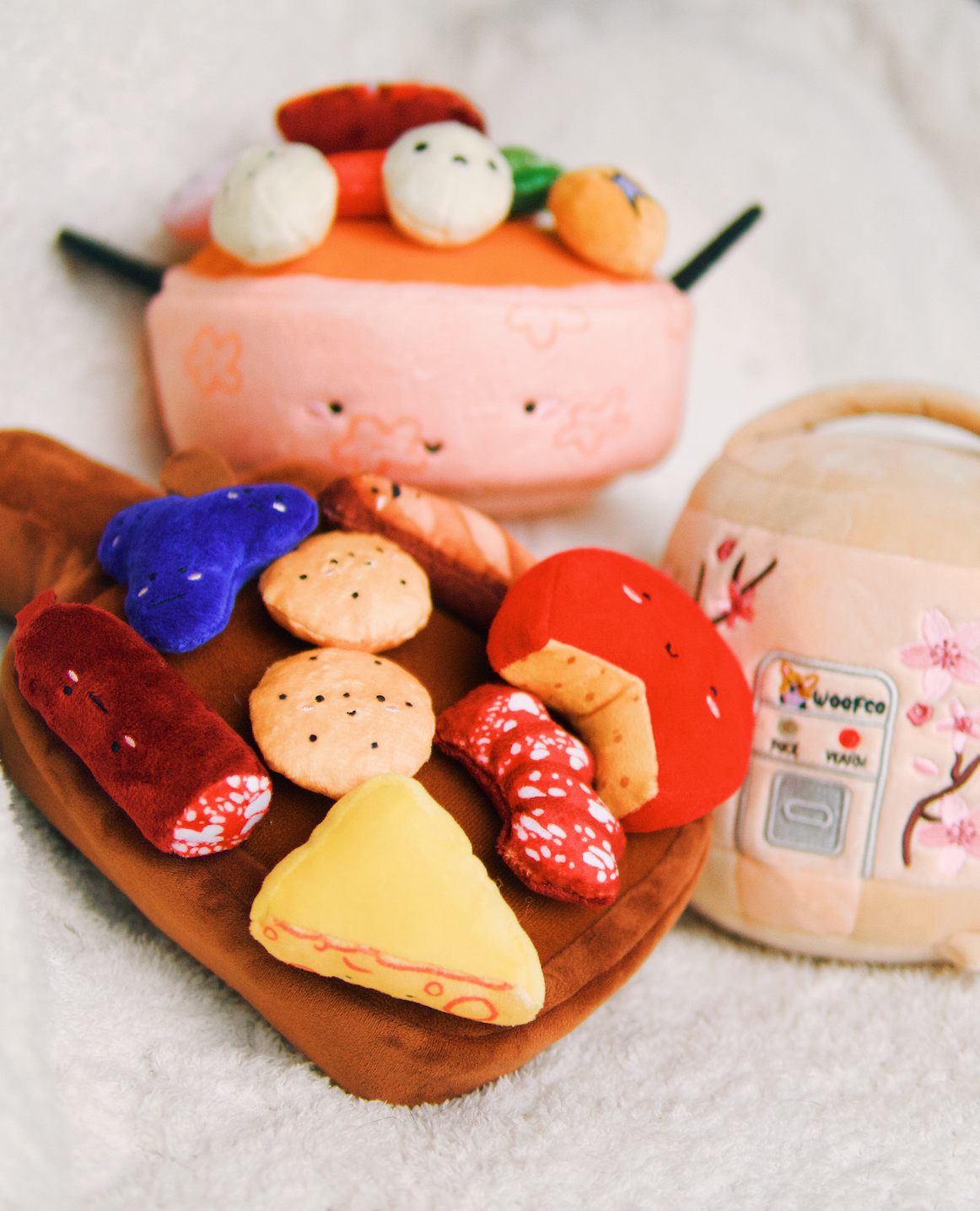 Barkuterie Board Multipiece Pet Plush Toy Ecofriendly