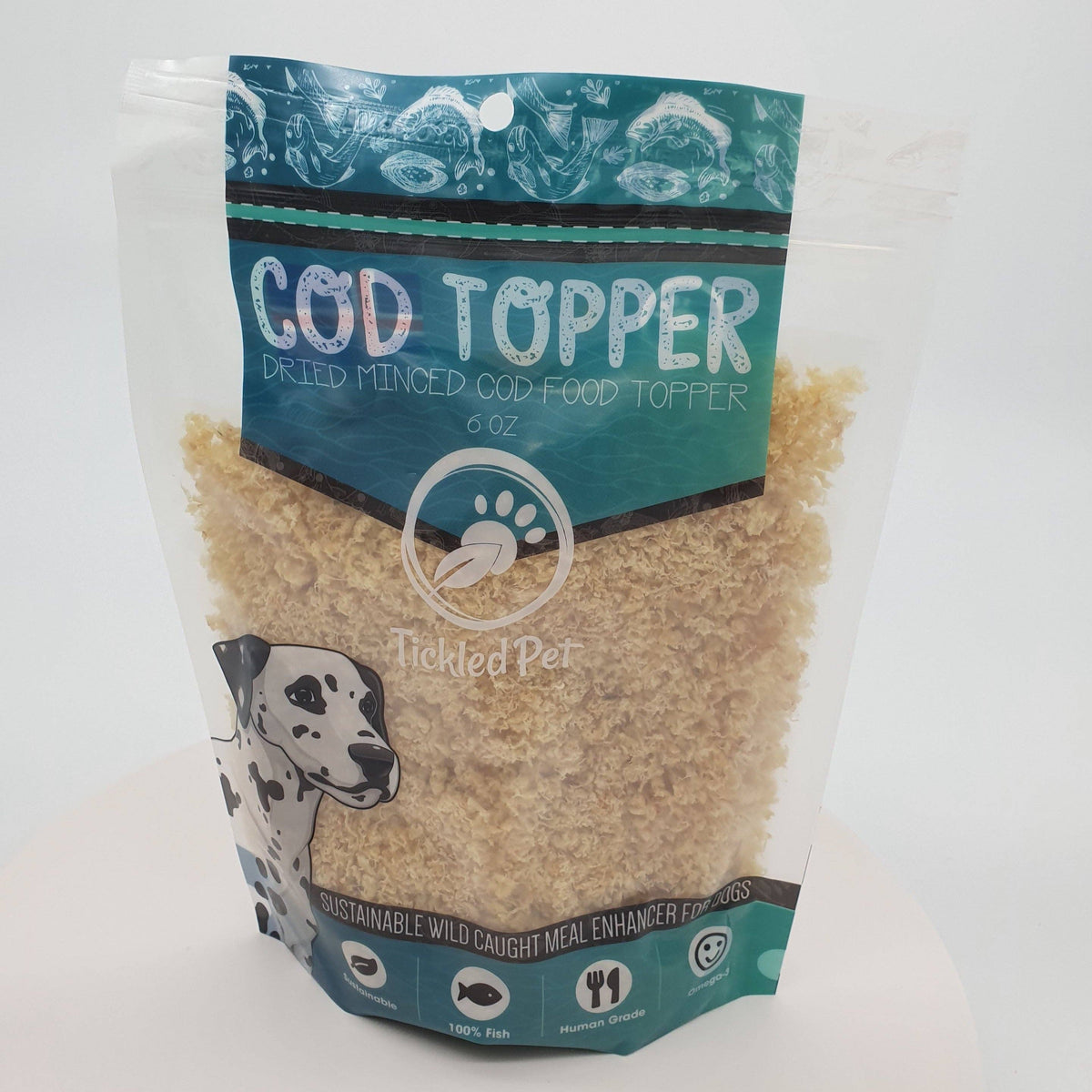 Cod Food Topper for dogs 6 oz retail bag