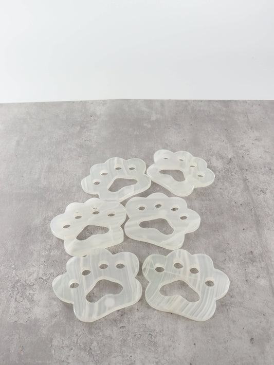 White Onyx Paw Carvings