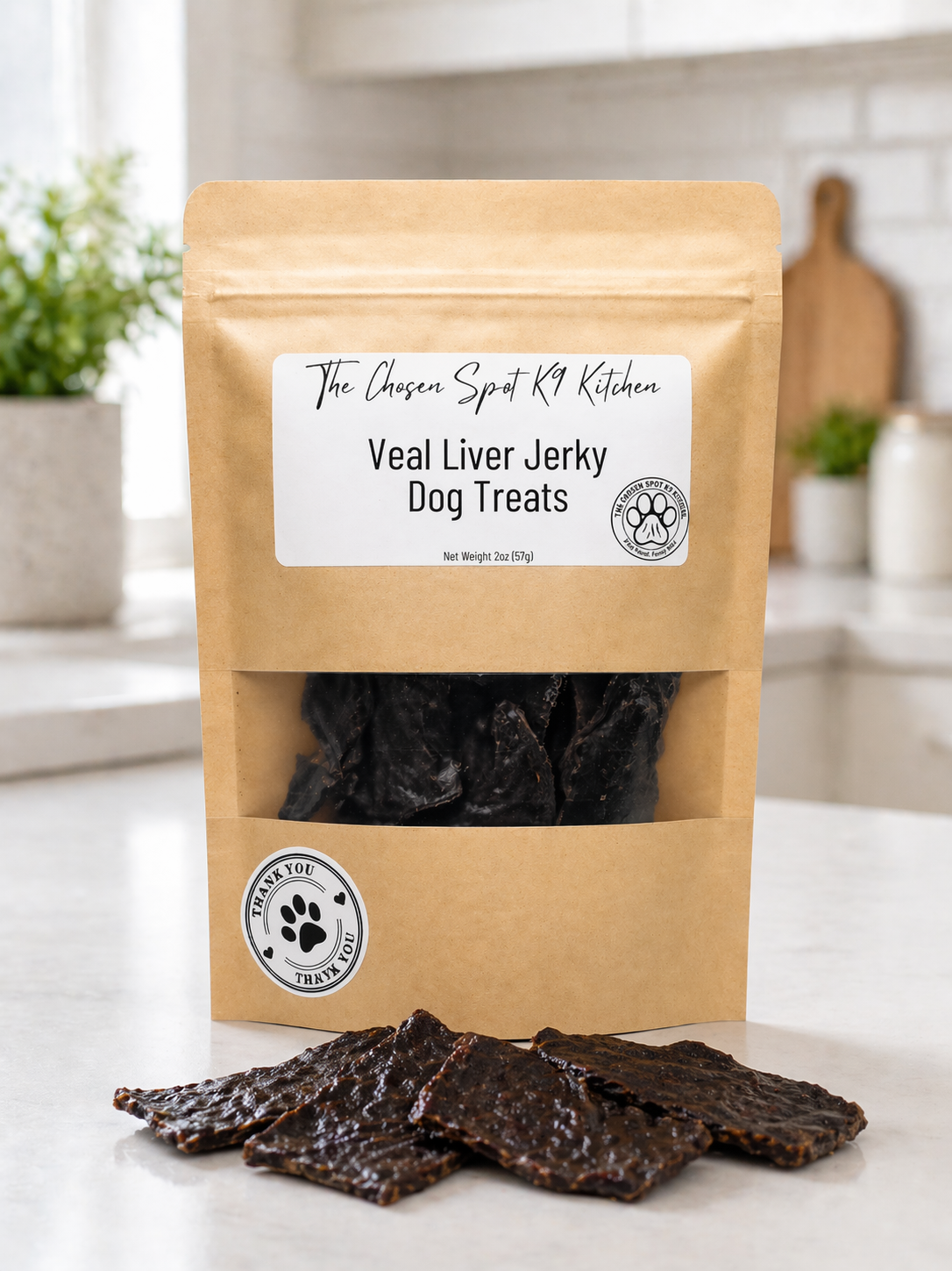 Veal Liver Jerky🥩 Handmade Organic Gluten-Free & Grain-Free Dog Treats
