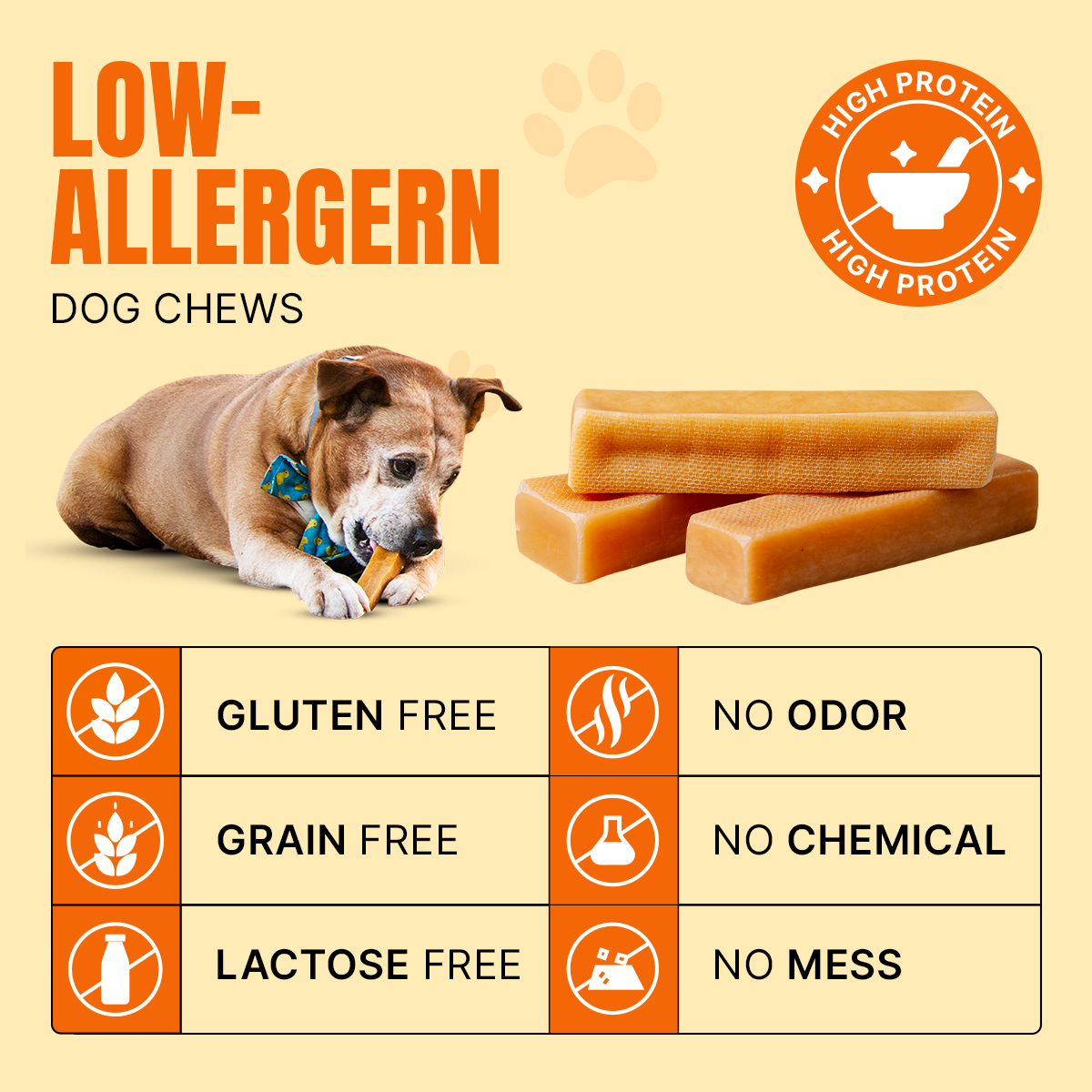 Tibetan Dog Chew for dogs under 70 lbs- Xtra Large